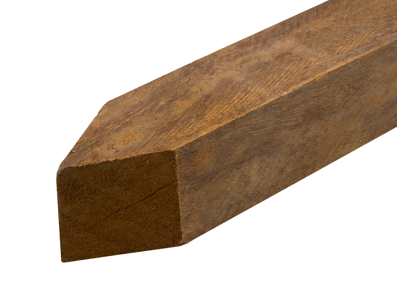 Masaccio Uluru Intact Palen hardhout 40x40 mm bezaagd Houtsoort Azobe of Angelim Vermelho 80cm