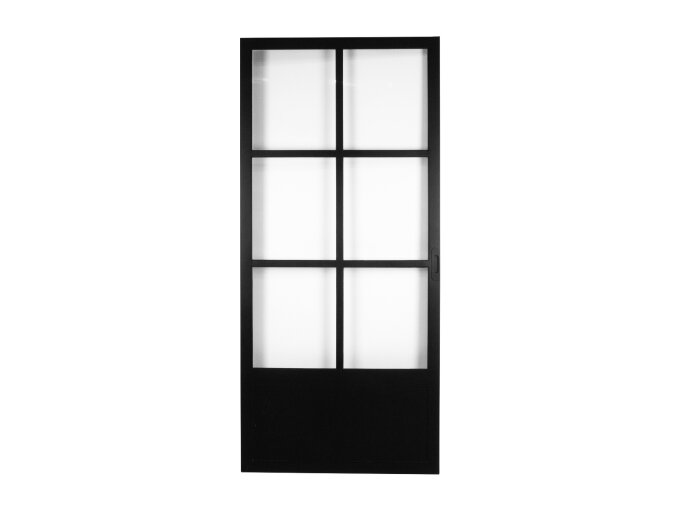 Stalen schuifdeur zwart met glas, 957x2095mm, 6 vaks STD 03 afbeelding 1