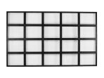 Zwart aluminium glasgevel, 371x224x4