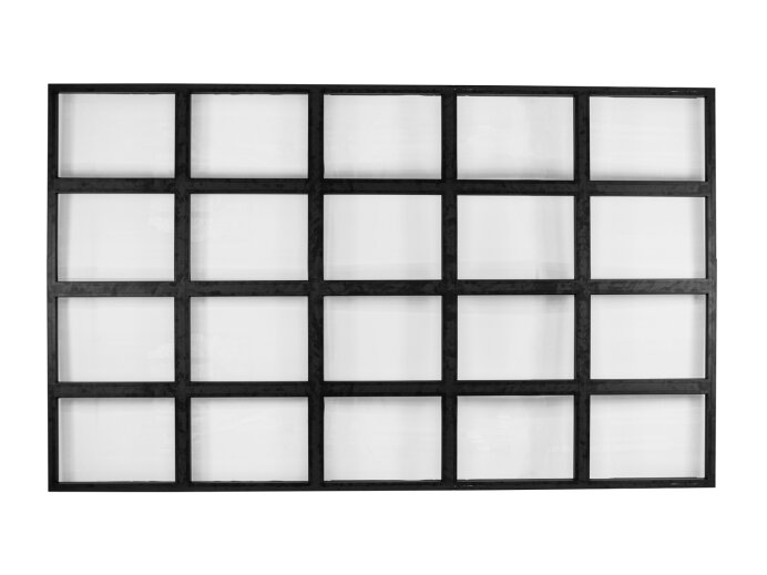 Zwart aluminium glasgevel, 371x224x4